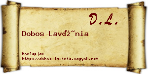 Dobos Lavínia névjegykártya